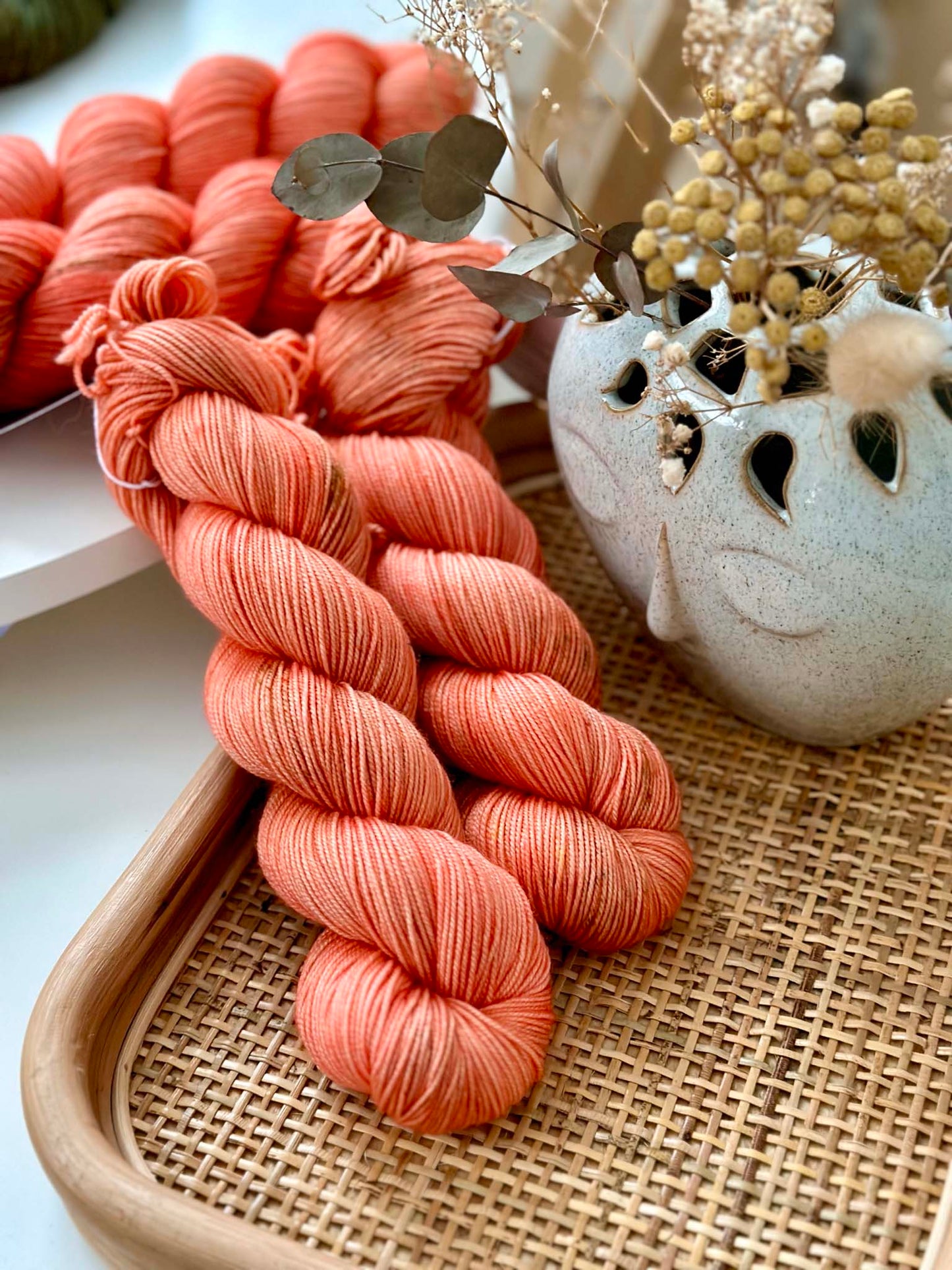 BFL Silky Sock lanka - Angry Salmon