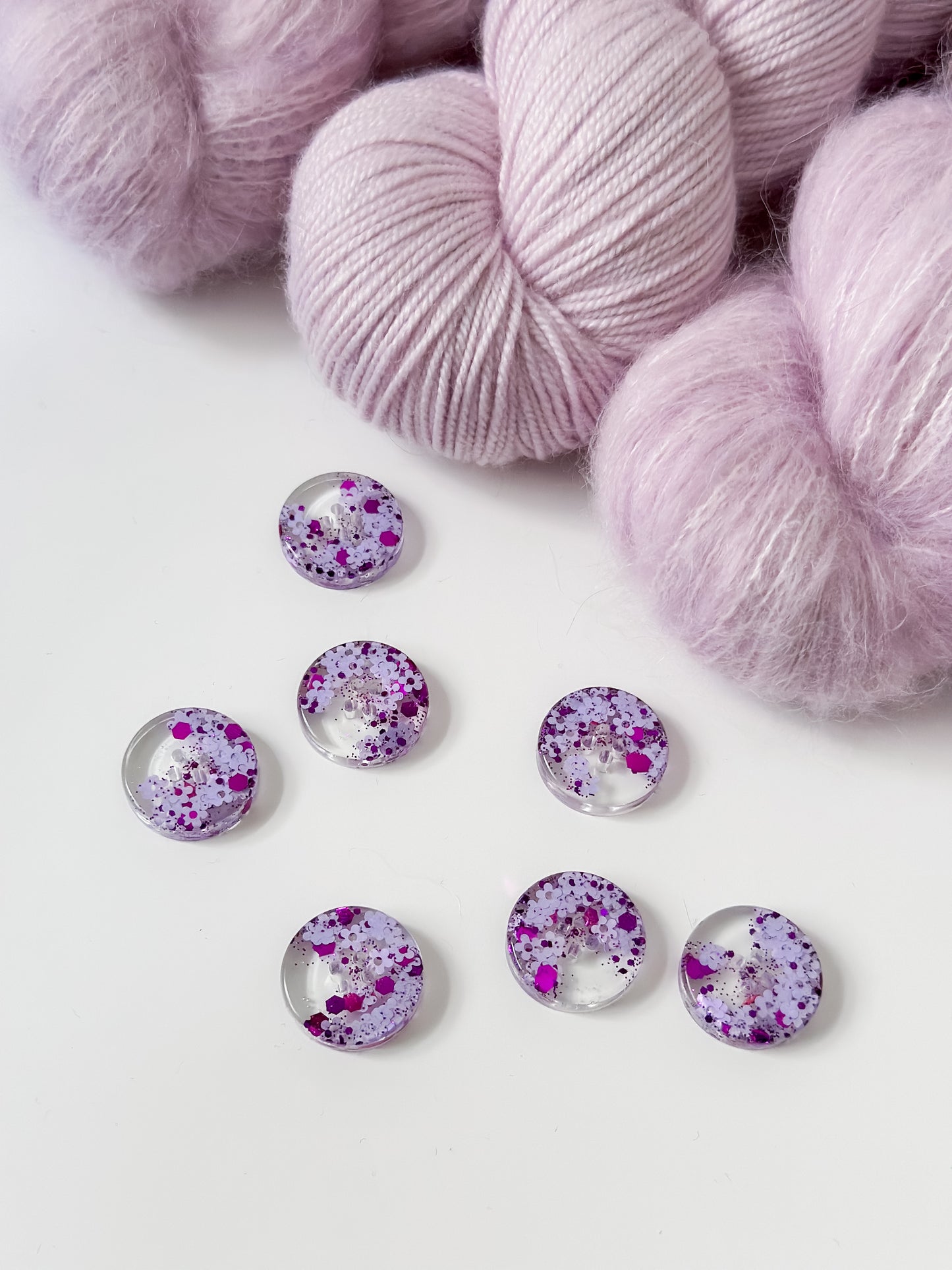 Glitter buttons 10 pcs